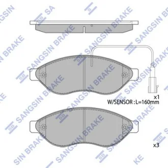 Колодки тормозные передние Citroen Jumper (06-), Fiat Ducato (250) (06-), Peugeo Hi-Q (SANGSIN) SP1904
