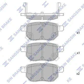 Комплект гальмівних колодок з 4 шт. дисків SANGSIN Hi-Q (SANGSIN) SP2094H