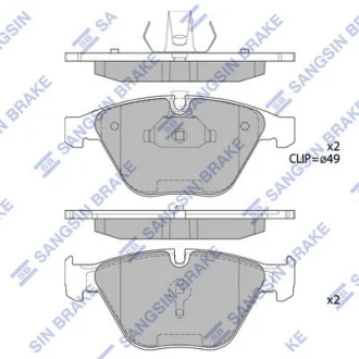 Колодки гальмівні передні BMW 3 (E90) (05-) HI-Q Hi-Q (SANGSIN) SP2210