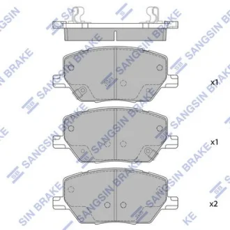 Колодки гальмівні передні Fiat 500X (16-), Jeep Renegade (15-), Jeep Compass (23-) HI-Q Hi-Q (SANGSIN) SP4006