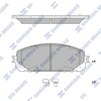 Колодки дискового тормоза SANGSIN Hi-Q (SANGSIN) SP4008A