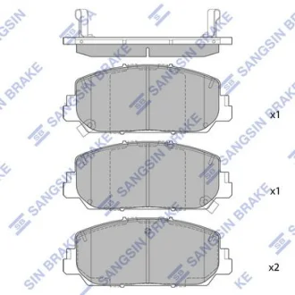 Колодки гальмівні дискові (комплект 4 шт) Hi-Q (SANGSIN) SP4026