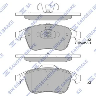 Колодки тормозные передние Renault Laguna (07-), Scenic III (09-) Hi-Q (SANGSIN) SP4055