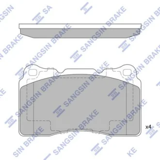 Колодки тормозные передние Renault Megane III (09-), Volvo S60 (04-) Hi-Q (SANGSIN) SP4145A