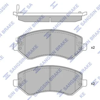 Колодки тормозные передние Chrysler Voyager (-08), Dodge Caravan (04-) Hi-Q (SANGSIN) SP4170