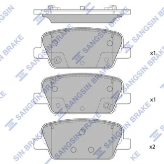 Колодки тормозные задние Hyundai Palisade (17 Inch) (19-) Hi-Q (SANGSIN) SP4328