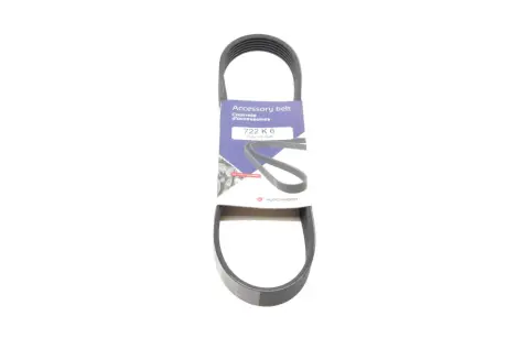 Ремінь генератора Citroen Berlingo/Jumper/Jumpy/Fiat Ducato/Scudo/Peugeot Boxer/Expert (6PK722) HUTCHINSON 722 K 6