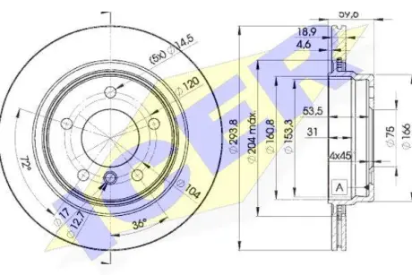 Диск гальмівний ICER 78BD5563-2
