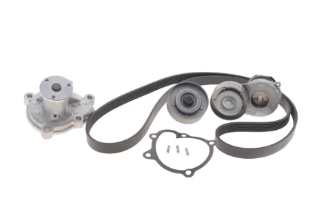 Комплект ременя генератора + помпа Opel Astra H/Zafira B 1.7D 07- (6PK1605) INA 529 0330 30