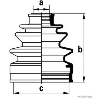 Пильовик ШРКШа Hyundai, Mazda, Mitsubishi JAKOPARTS J2868003