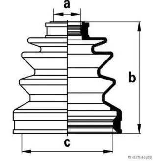 Пильник ШРКШ гумовий + змазка JAKOPARTS J2884001
