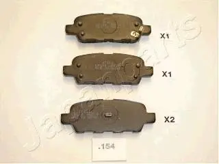 Колодки тормозние дисковие NISSAN зад. QASHQAI 07- JAPAN PARTS JAPANPARTS PP154AF (фото 1)