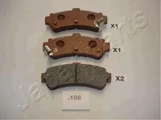 Колодки гальм NISSAN зад. ALMERA 95- JAPAN PARTS JAPANPARTS PP196AF (фото 1)