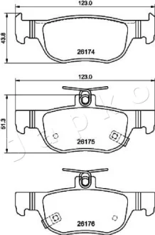Колодки тормозные дисковые задние Mazda 3 (18-), CX30 (19-) JAPKO 51320