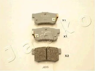 Колодки тормозные дисковые задние Honda Accord VII, VIII (03-), Civic VII, VIII, JAPKO 51405