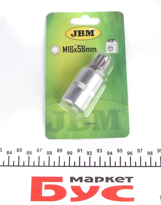 Головка 1/2" зі вставкою XZN TP 16 JBM 12029 (фото 1)