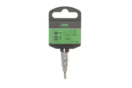 Головка 1/4" із вставкою Torx TX15 (хромована))) JBM 13385