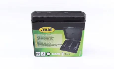 Набір ударних головок 1/2" 17-19-21 мм Long 78 мм JBM 52969