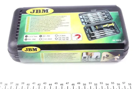 Набор отверток со сменной рукояткой 11 ед.. JBM 53010