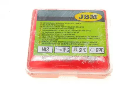 Набір інструментів для відновлення різьблення в картері. (M13) JBM 53235