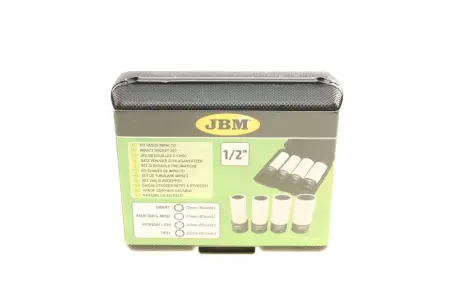Набір ударних головок 1/2" для шиномонтажу 15-17-21-22 мм. JBM 53587