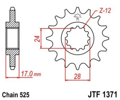 Передняя звезда 15зуб. CBR600`97-98/CBF600/Hornet600 JT JT MOTO 101-551-15