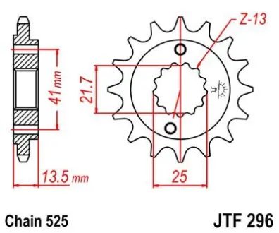 Передняя звезда 16зуб. XRV650/NT650/VT600C/NV400 JT JT MOTO 101-563-16