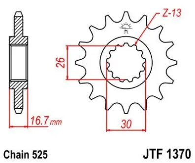 Передняя звезда 15зуб. CBR600`99/900RR`96- JT JT MOTO 101-564-15