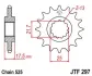 Передня зірка 15зуб. VFR400R/CB500`94-/CBF500 ?04- JT JT MOTO 101-571-15 (фото 1)