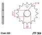 Передняя звезда 13зуб. YZ125 `87- JT JT MOTO 102-411-13 (фото 1)