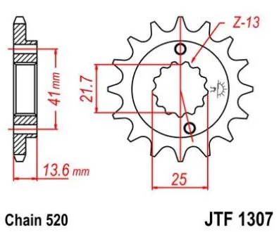 Передня зірка 15Z ZX-6R/RR/ZX-636 ?03- JT JT MOTO 104-470-15