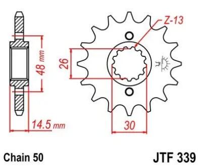 Передняя звезда 16зуб. VFR750/800 CBX750F JT JT MOTO 105-669-16