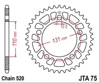 Звезда ESJOT MOTO 44зуб. BMW S1000RR JT JT MOTO 110-457-44