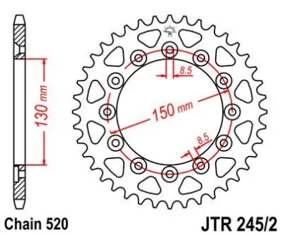 Звезда 50зуб. WR400/426 / YZ400/426 JT JT MOTO 111-463-50