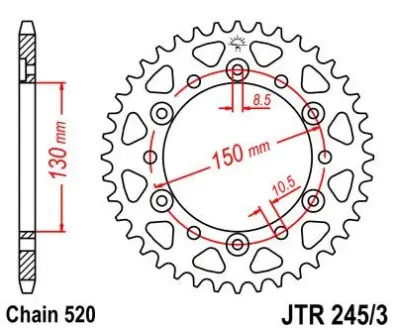 Звезда 47зуб. NX650Dominator ?95- JT JT MOTO 111-464-47