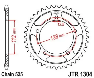 Звезда 43зуб. CBR600`97-98/CBF600 DID525 JT JT MOTO 111-554-43