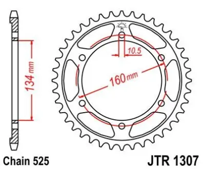 Звезда 41зуб. CBR600RR`07- JT JT MOTO 111-569-41