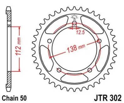 Звезда 41зуб. VTR1000F/CB1300 X-4 JT JT MOTO 111-654-41