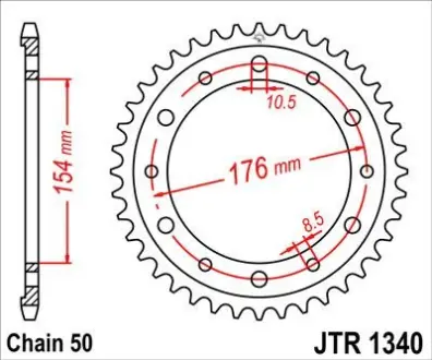 Звезда 43зуб. VFR800`02- JT JT MOTO 111-673-43