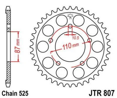 Зірка 44зуб. SV650S ?99 JT JT MOTO 113-551-44