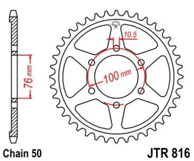 Звезда 45зуб. GSF1200S Bandit JT JT MOTO 113-664-45