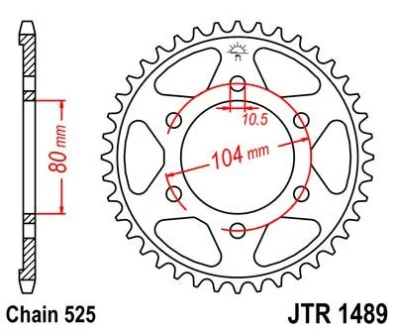 Зірка 43зуб. ZX-7R ?96- JT JT MOTO 114-563-43
