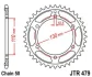 Зірка 45зуб. YZF-R1 \'04-/ FZ-1 Fazer?06- JT JT MOTO 115-667-45 (фото 1)