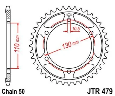 Зірка 45зуб. YZF-R1 \'04-/ FZ-1 Fazer?06- JT JT MOTO 115-667-45