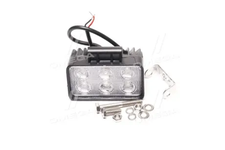 Фара LED прямоугольная. 18W, 6 ламп, 110*90мм, 1200Lm широкий луч 12/24V 6000K (LITLEDA,) JUBANA 453701046