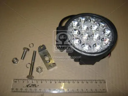 Фара LED круглая 42W, 14 ламп, 114*128мм, 3080Lm широкий луч 9-32V 6000K (LITLEDA,) JUBANA 453701050