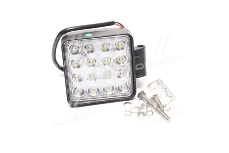 Фара LED квадратна 48W, 16 ламп, 108*128мм, 3300Lm вузький промінь. 9-32V 6000K (LITLEDA,) JUBANA 453701051