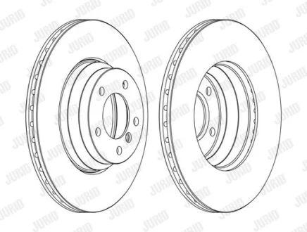 Гальмівний диск пер. BMW 3 (E90/E91/E93)/X1 (E84) (330*73,3) Jurid 562395JC-1