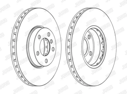 Гальмівний диск пер. BMW X5 (E70)/X6 (E71/E72/F16/F86) (332*62) Jurid 562691JC-1