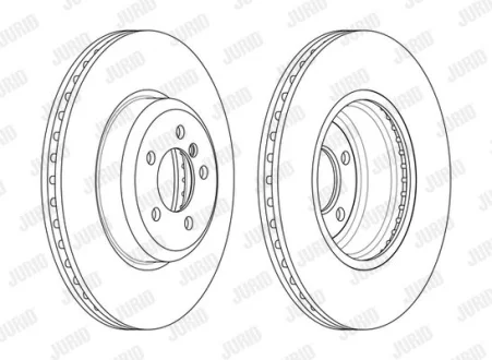 Гальмівний диск пер. BMW 3 (F30/F31/F80)/4 (F32/F33/F82/F83/F36) 11- (370*73,1) Jurid 563133JC-1